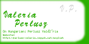 valeria perlusz business card